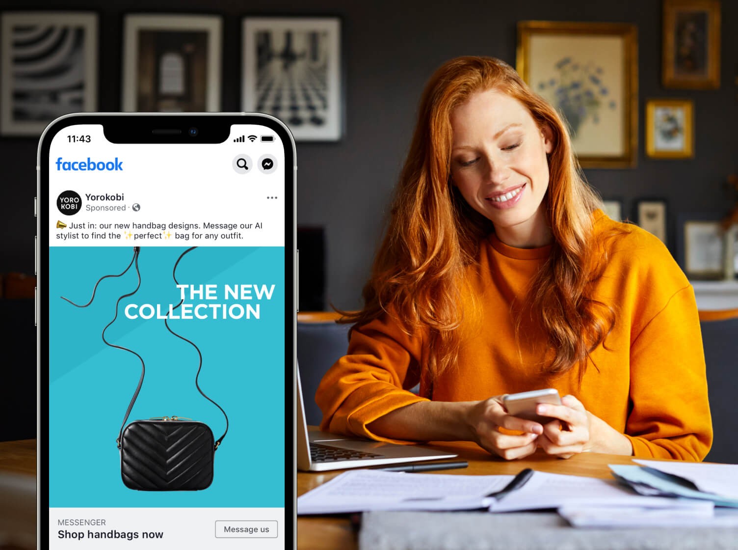 conversational commerce platform enables woman to purchase on her phone