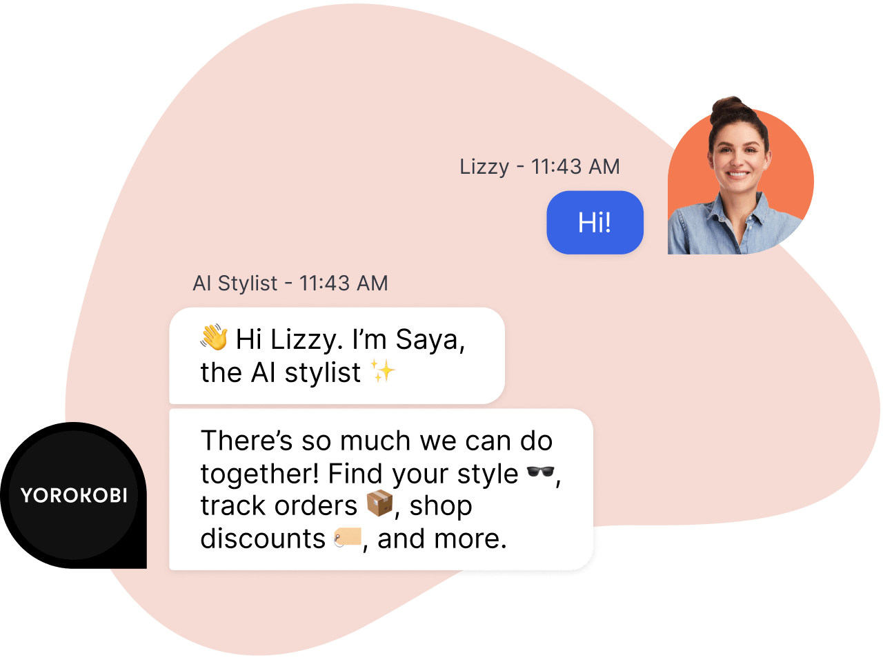 retail chatbot providing an ecommerce customer experience