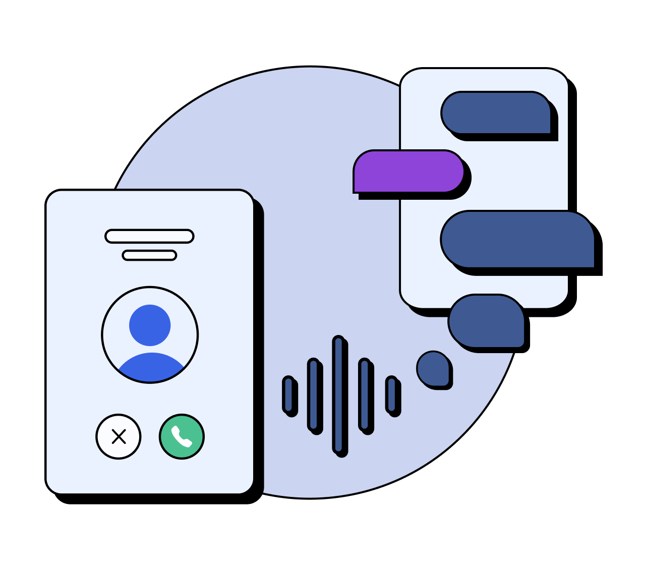 Voice analytics blue