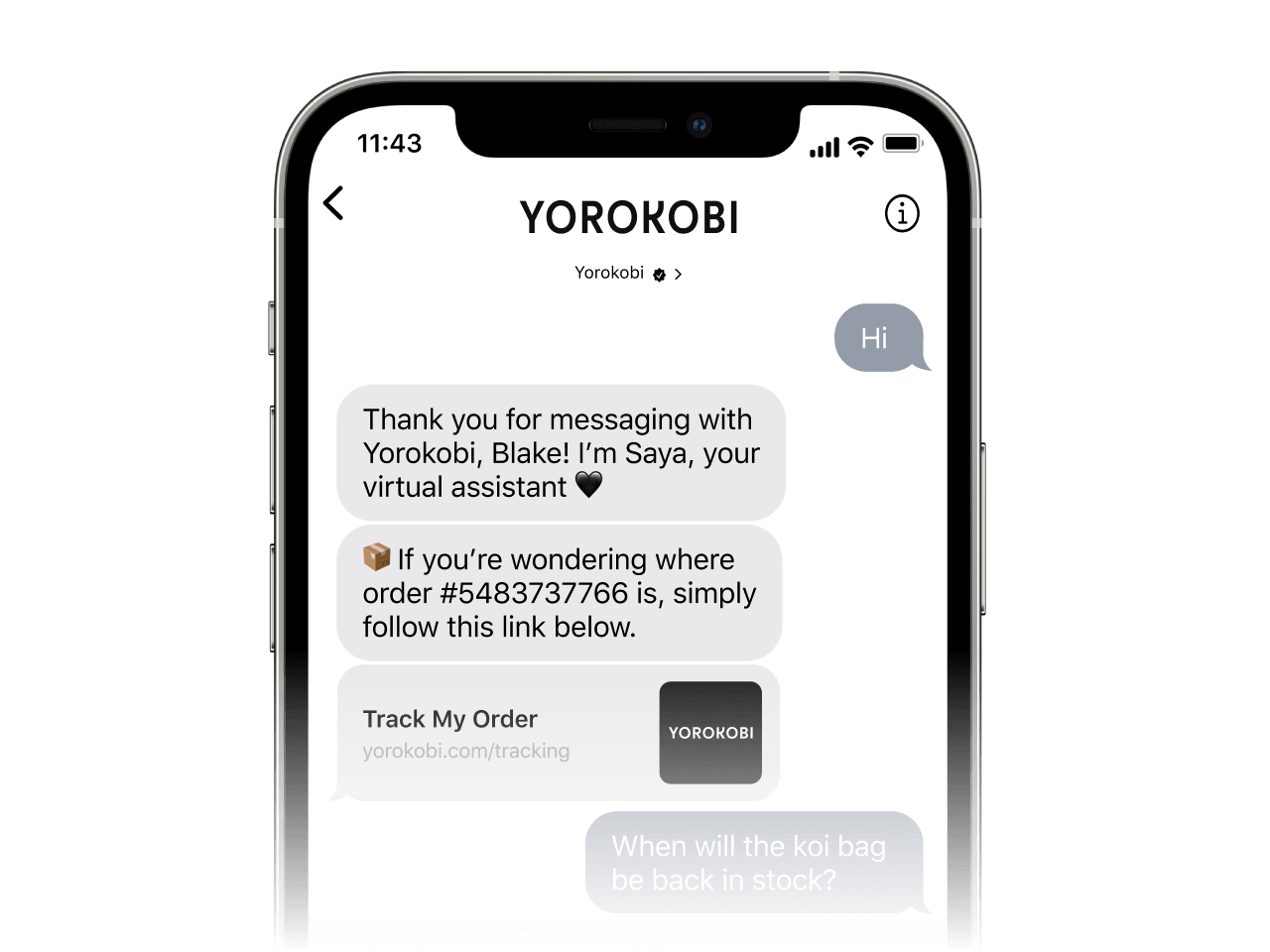 example of implementing conversational ai to increase customer satisfaction with orders
