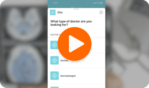 Video icon to play Health insurance chatbot video.