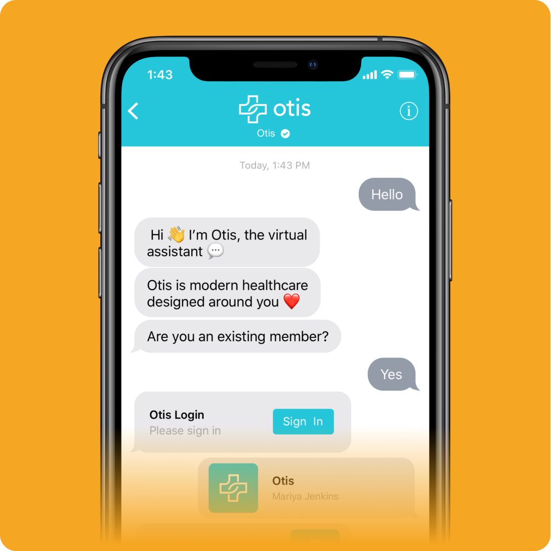 AI chatbot-led conversation on a phone