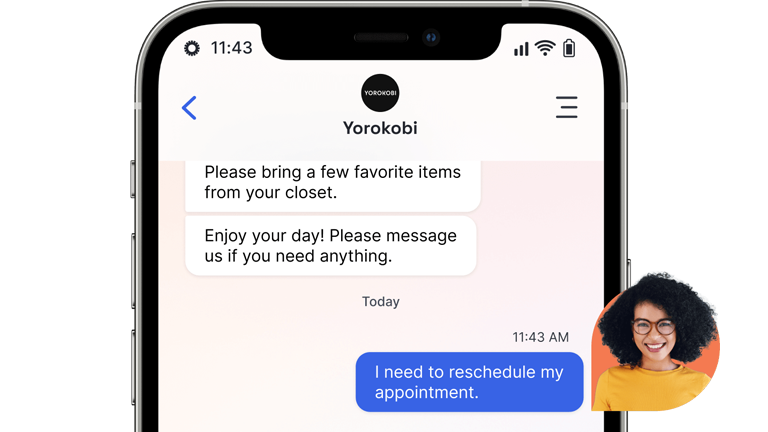 Chatbot helping reschedule appointment