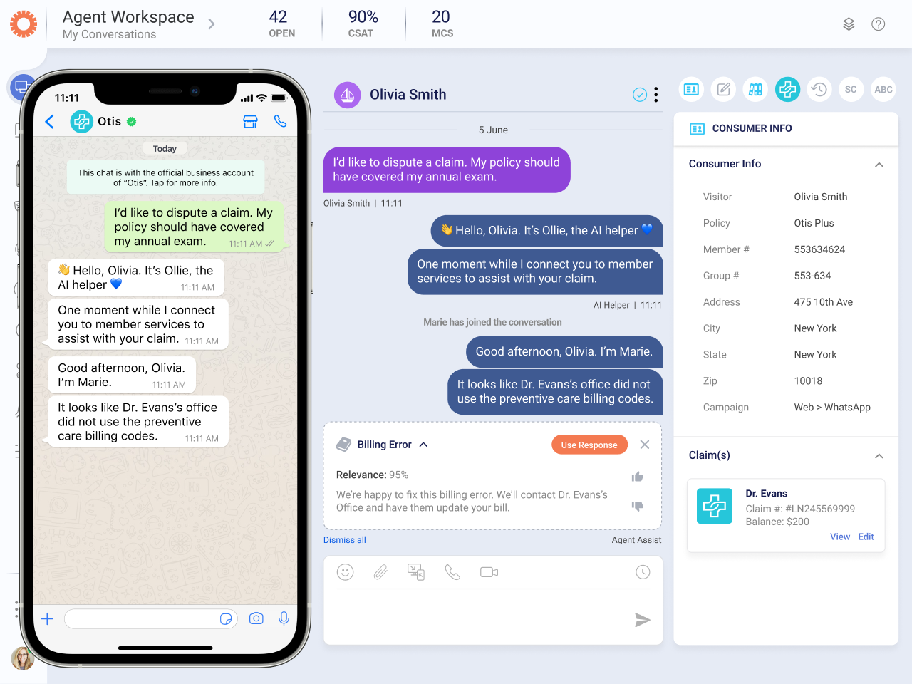 LivePerson's WhatsApp Business API enables our WhatsApp integration so brands can manage conversations within the LivePerson platform