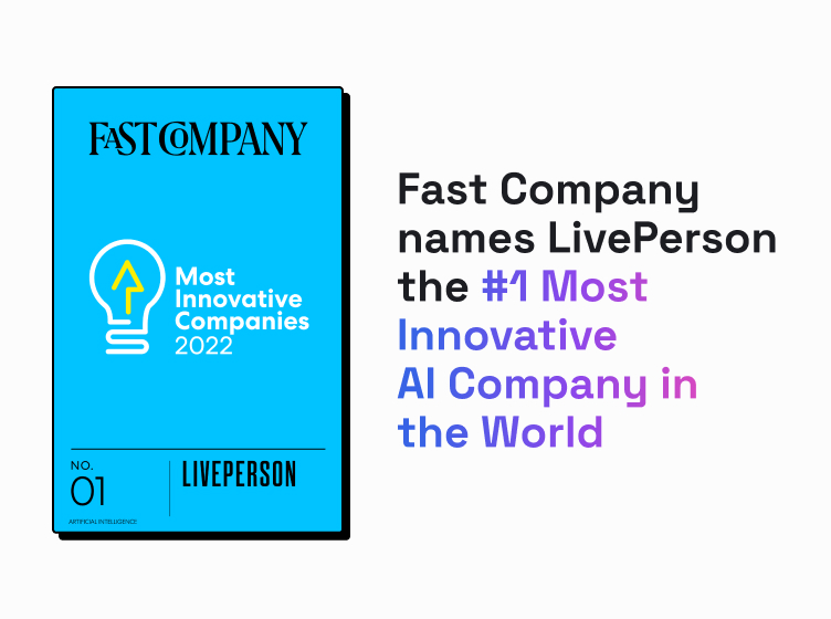 Fast Company names LivePerso #1 Most Innovative AI Company in the World