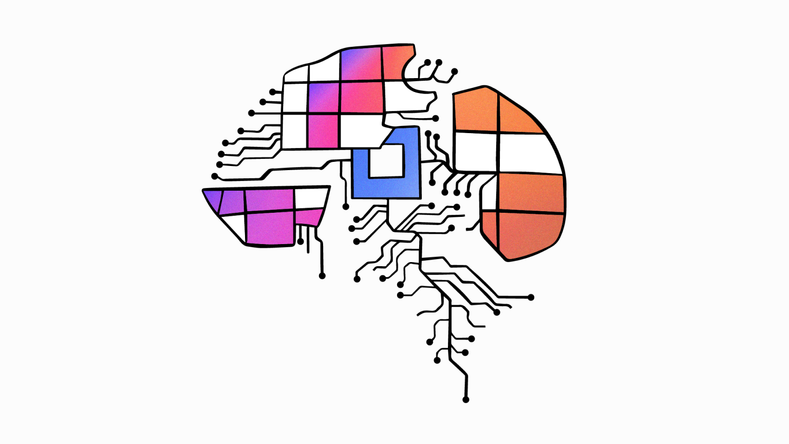 Brain illustration symbolizing few-shot learning as part of self-learning algorithms