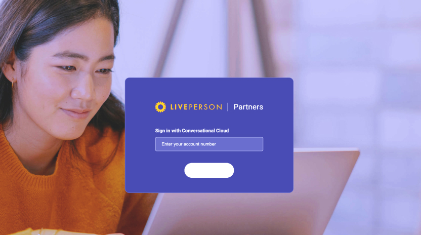 LivePerson partner account management screenshot