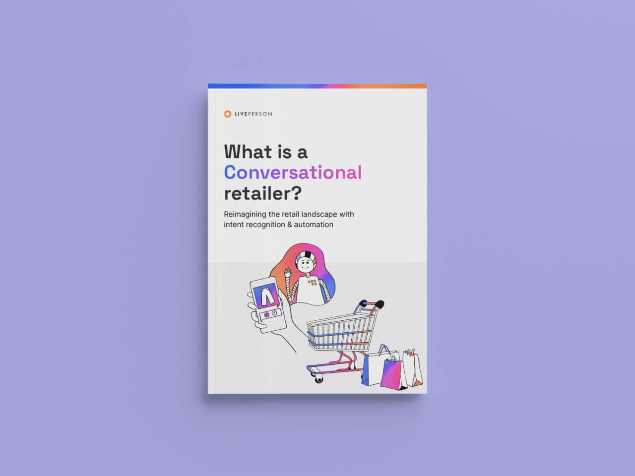 cover image for the guide to conversational AI and retail chatbots