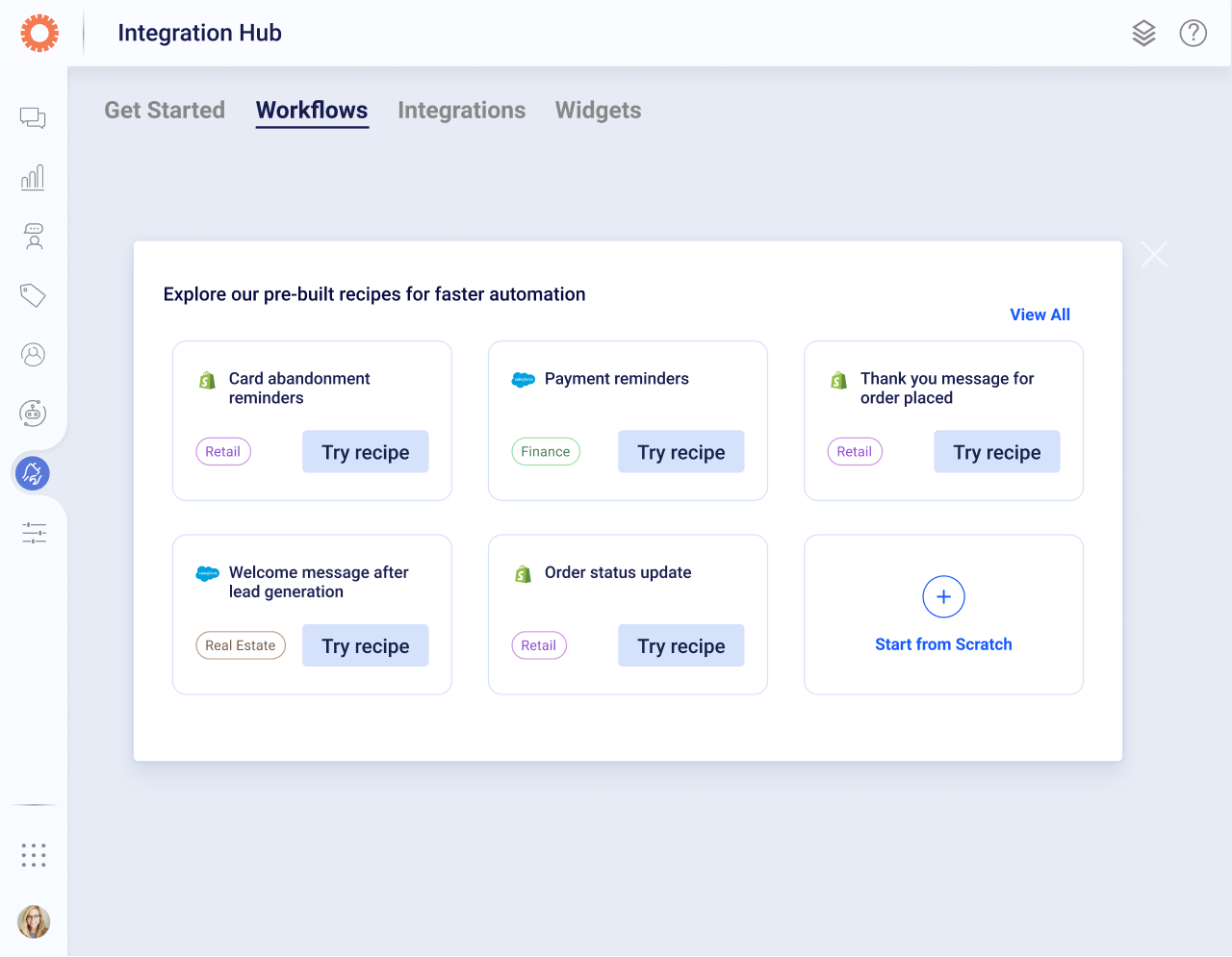 LivePerson Integration Hub screenshot