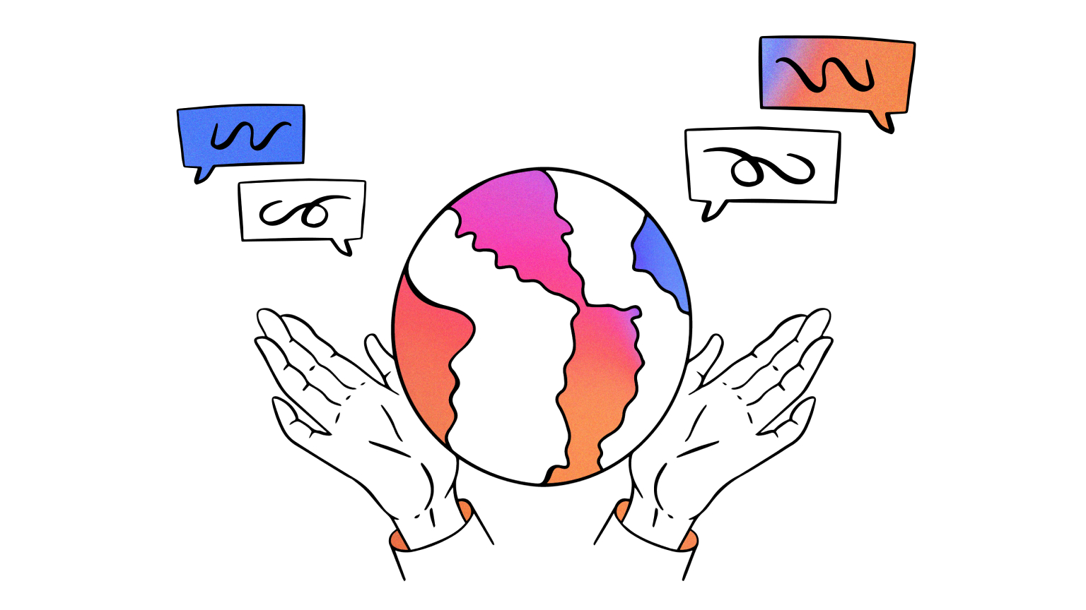 illustration of Conversational AI trends around the globe