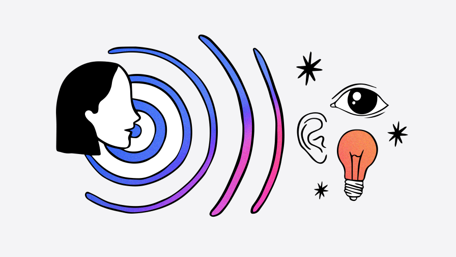 illustration of sound waves bringing insights in conversational intelligence training