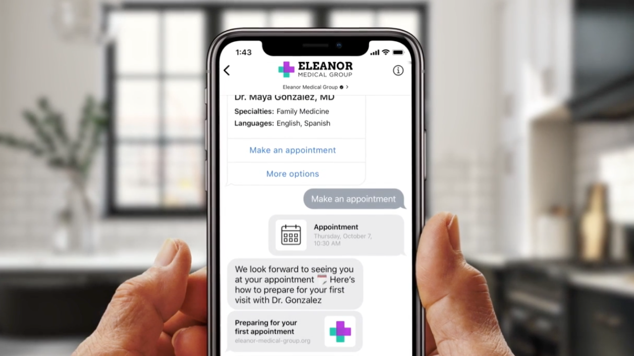 Healthcare professionals sharing how to prepare for appointments via messaging