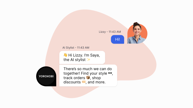illustration of Conversational AI platforms handling a shopping experience