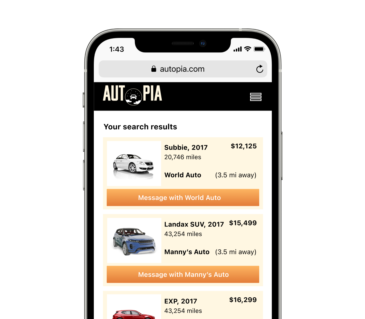 automotive marketplace messaging options