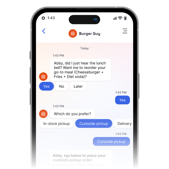 Retail chatbots show how they can assist customers with online shopping and choosing curbside pickup