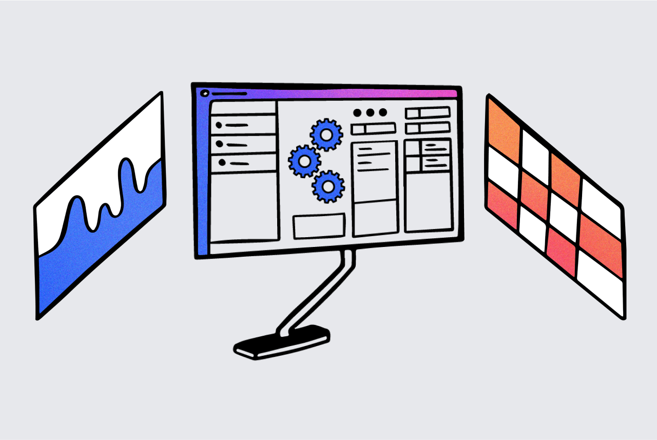 Conversational AI platform illustration of conversational intelligence over desktop, voice, and messaging apps