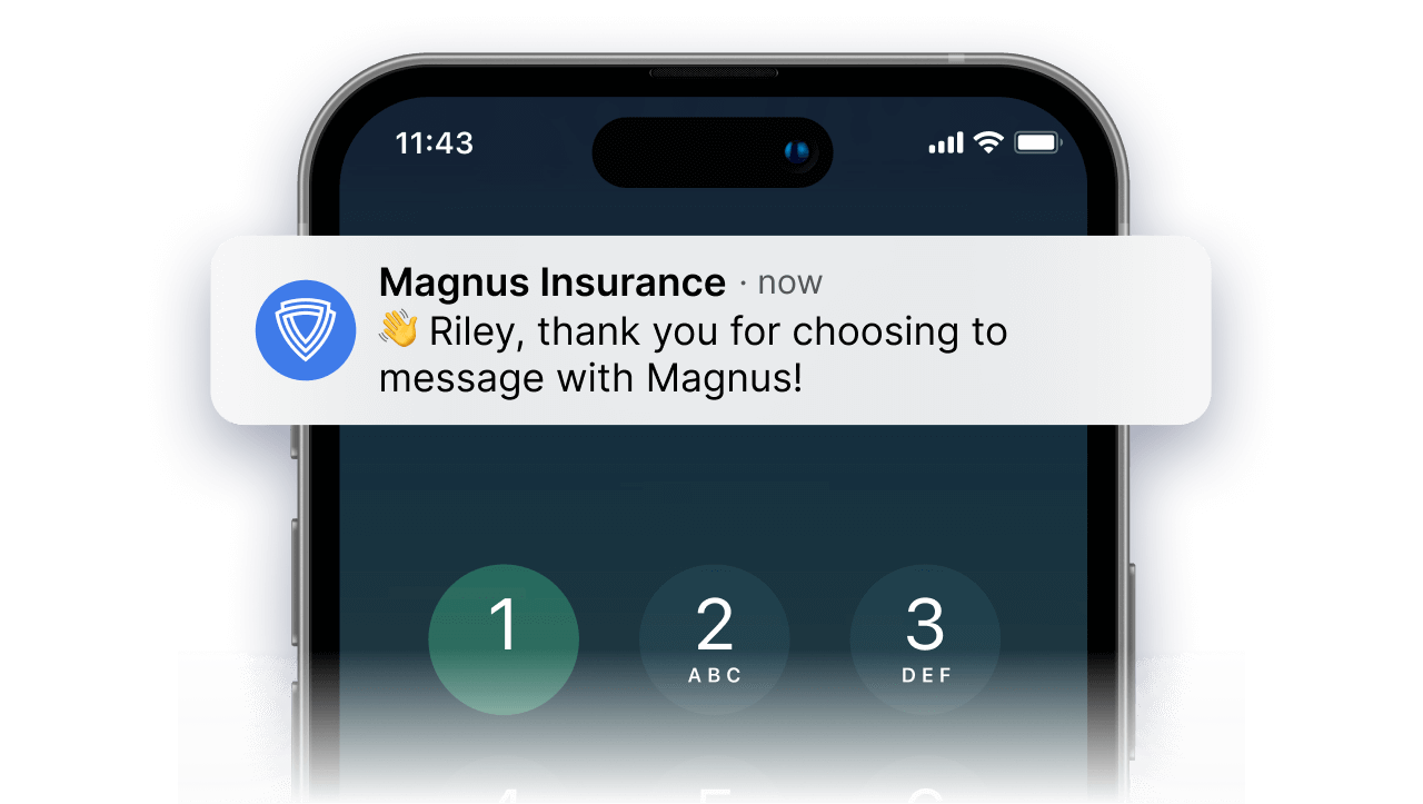 AI voices aren't the end-all, this image shows a the push notification that pops up on a phone when the caller chooses to continue the conversation via messaging