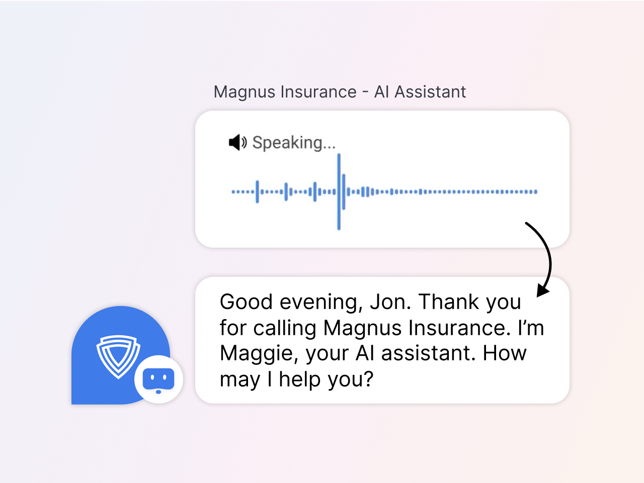 Voice bot listening to phone call and transcribing it to text with AI technology