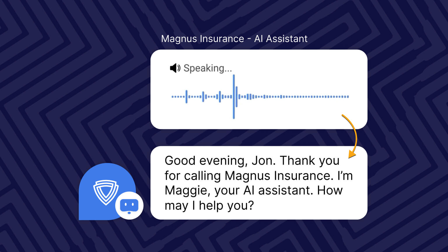 voice bot illustration responding to voice commands