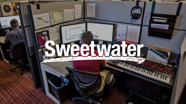 Sweetwater logo for their case study on call center pci compliance with LivePerson's conversation intelligence software