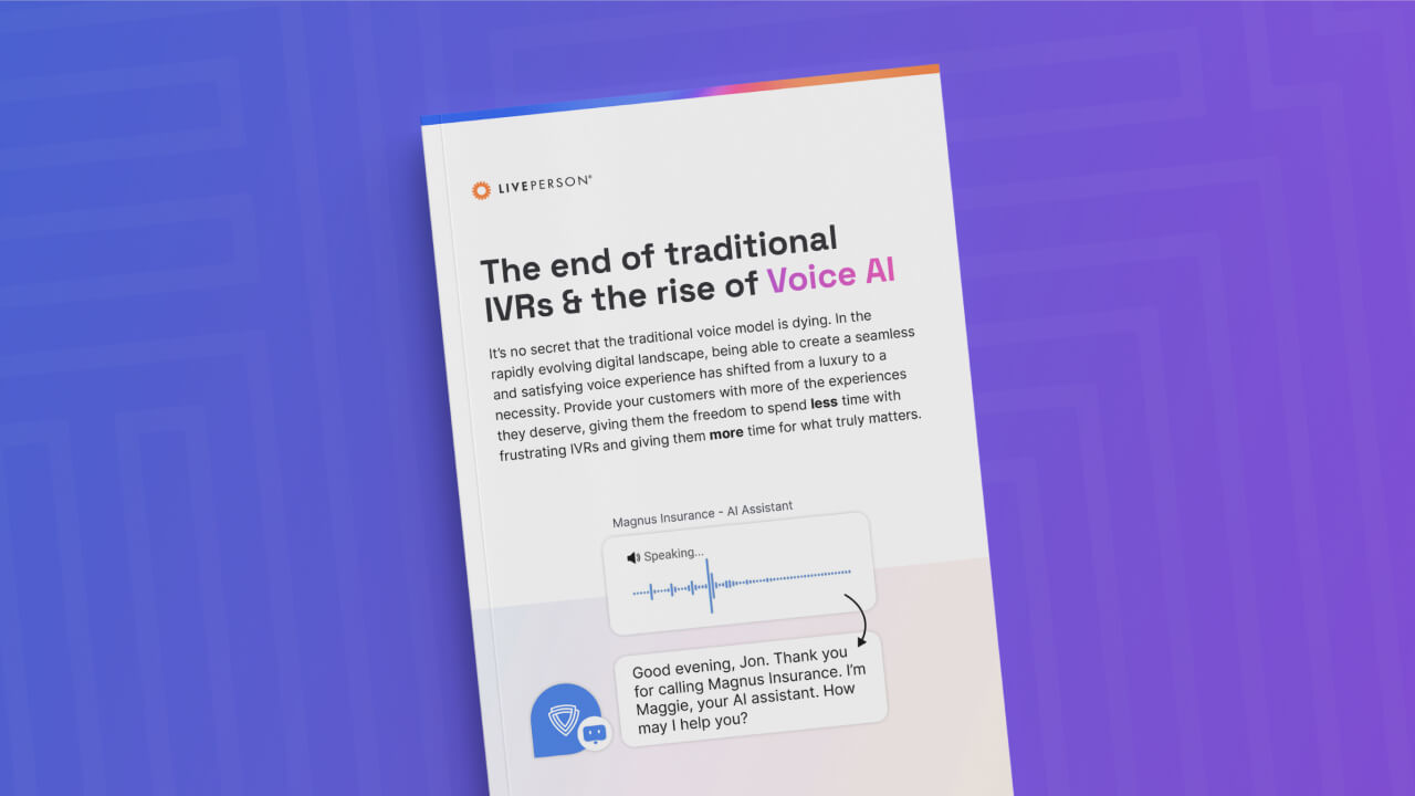 Cover of the LivePerson voice automation / voice ai software guide