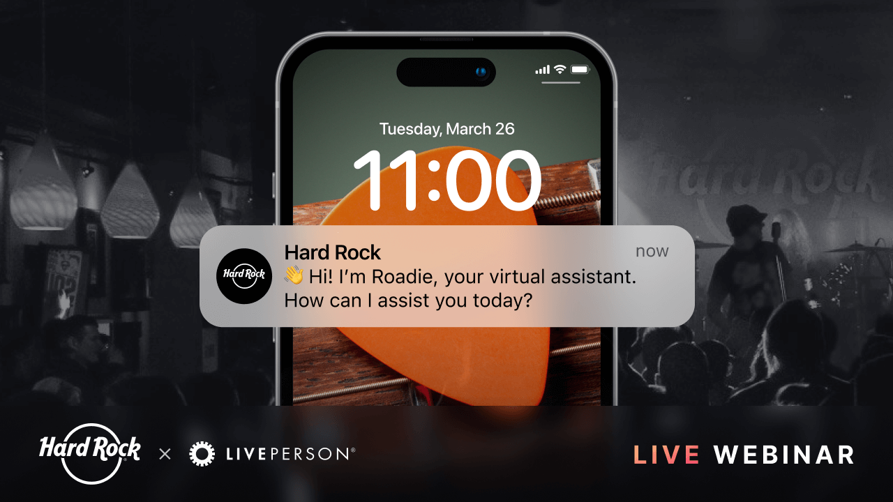 example messaging notification from Hard Rock's successful digital transformation strategies, led by the company's CIO
