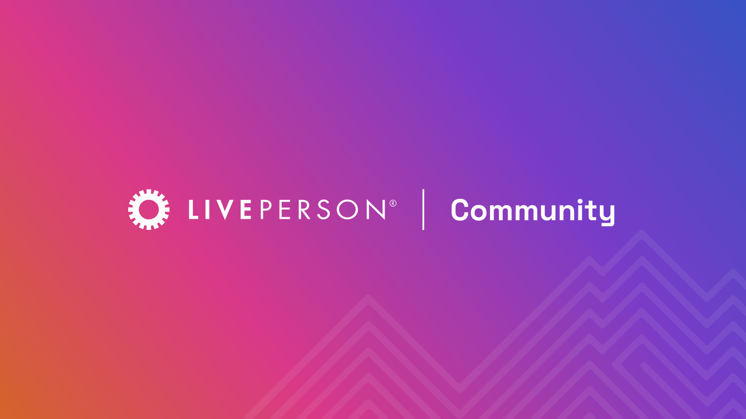 LivePerson Community and Customer Success Center logo on gradient background