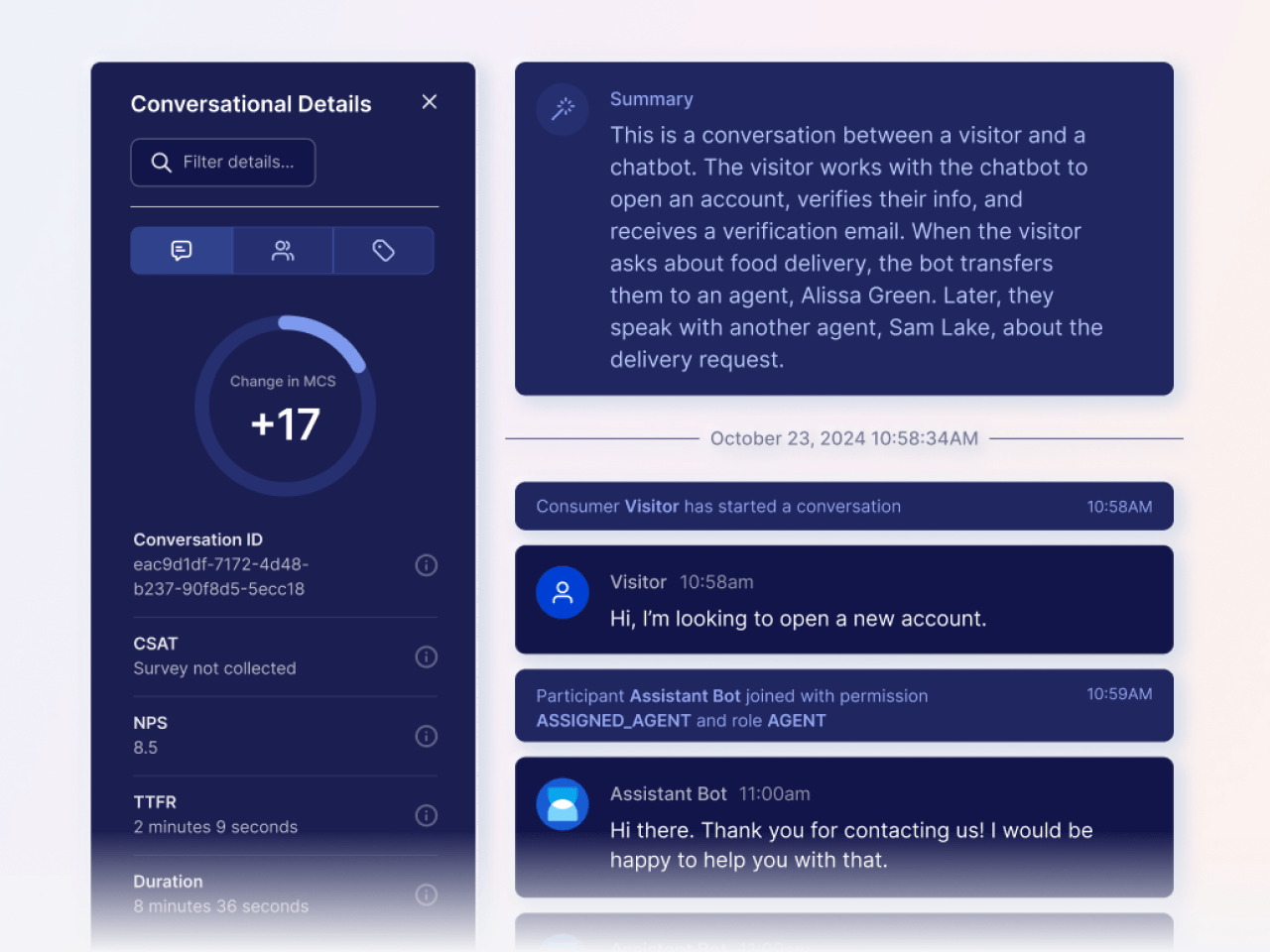 Chatbot conversation analytics