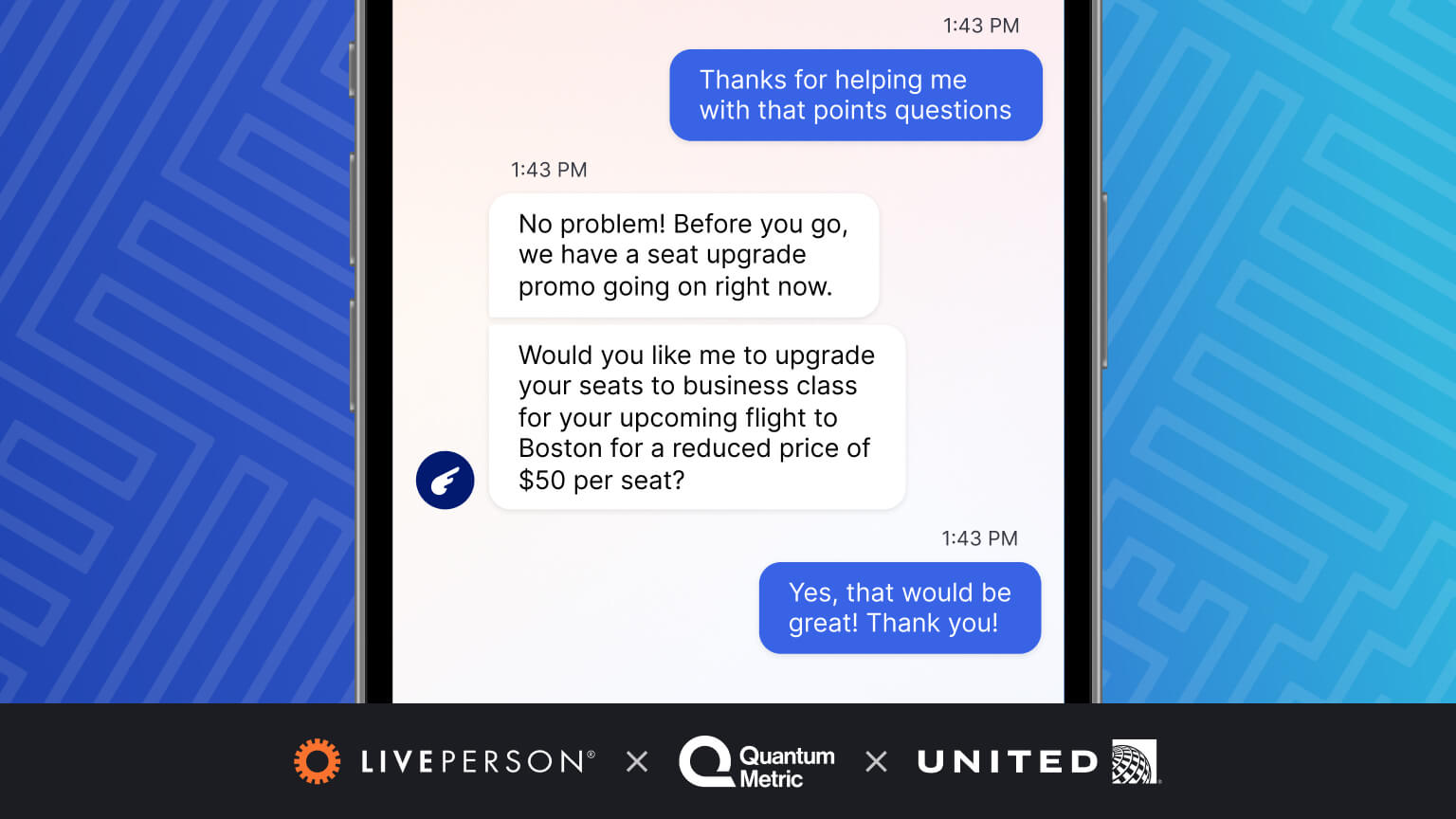 example of customer interactions that display United's ai-powered contact center strategy