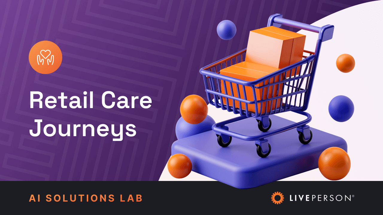 retail customer care use case cover with shopping cart