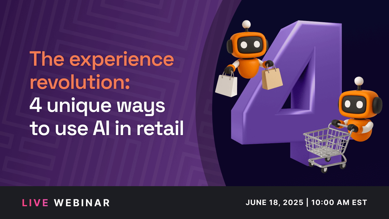 illustration of the 4 use cases for AI in retail that will be shared to better match customer behavior