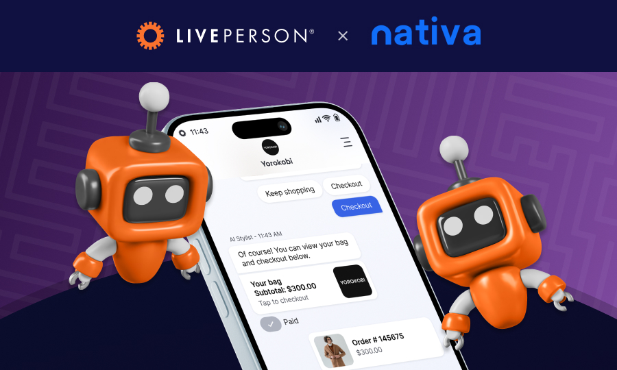 LivePerson + Nativa illustration of using a conversational AI platform for retail