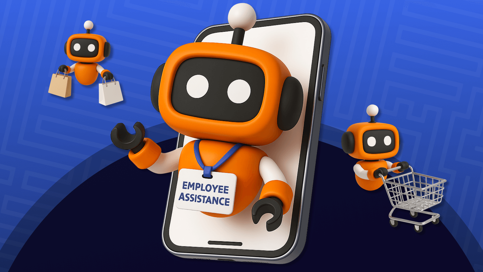image illustrating a good digital employee experience with bots for the retail sector