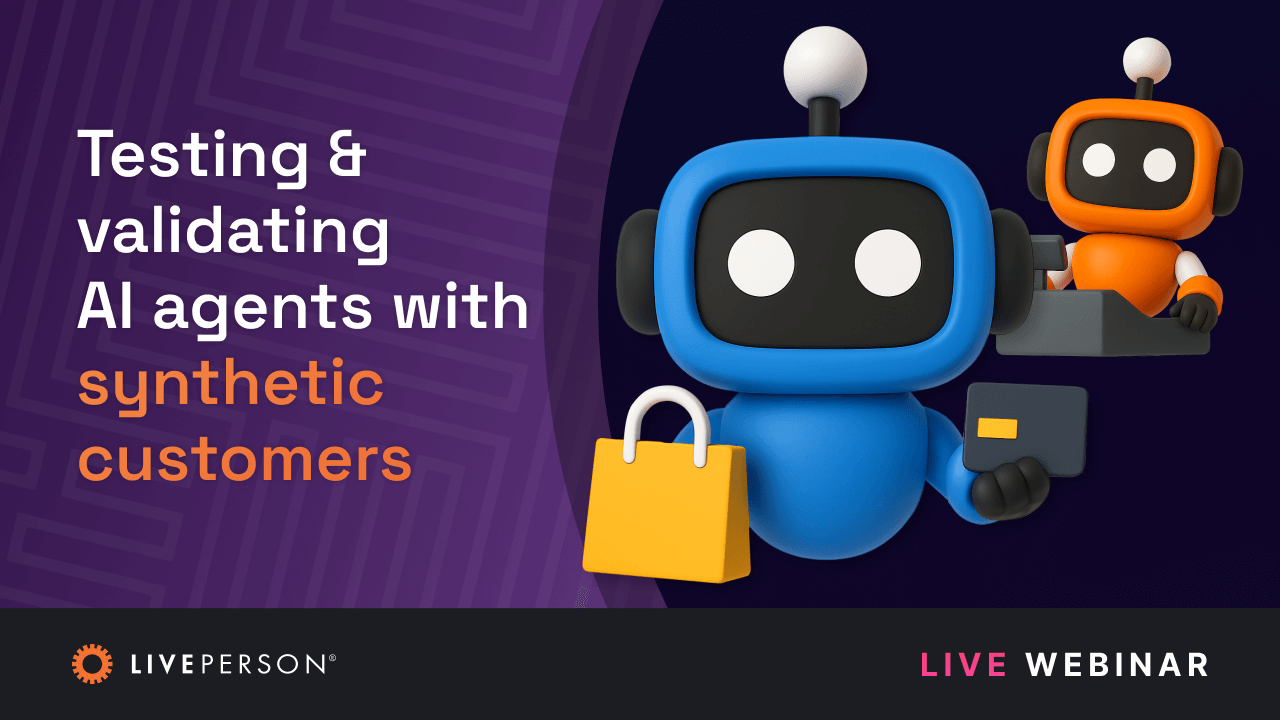 example of synthetic customers (bots) emulating human behavior to test other AI agents