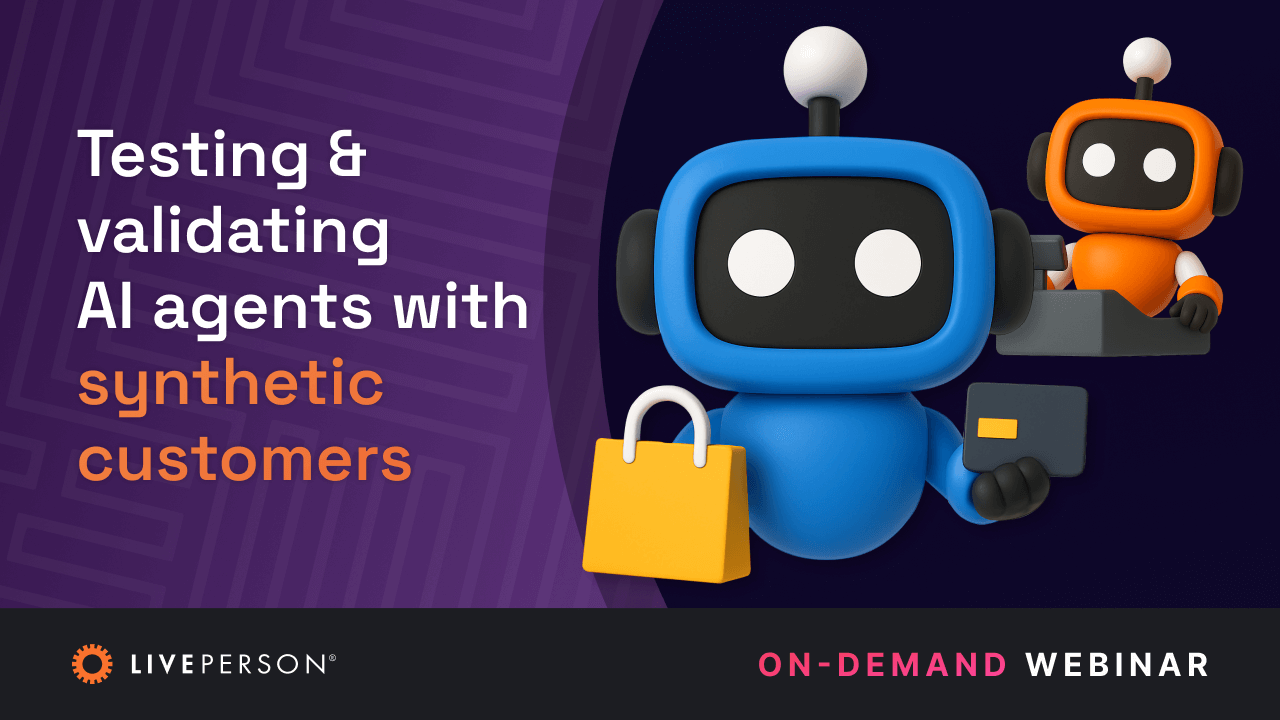 example of synthetic customers (bots) emulating human behavior to test other AI agents